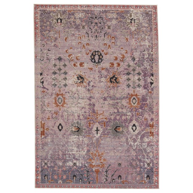 Elva Indoor outdoor Oriental Area Rug Purple gold Jaipur Living