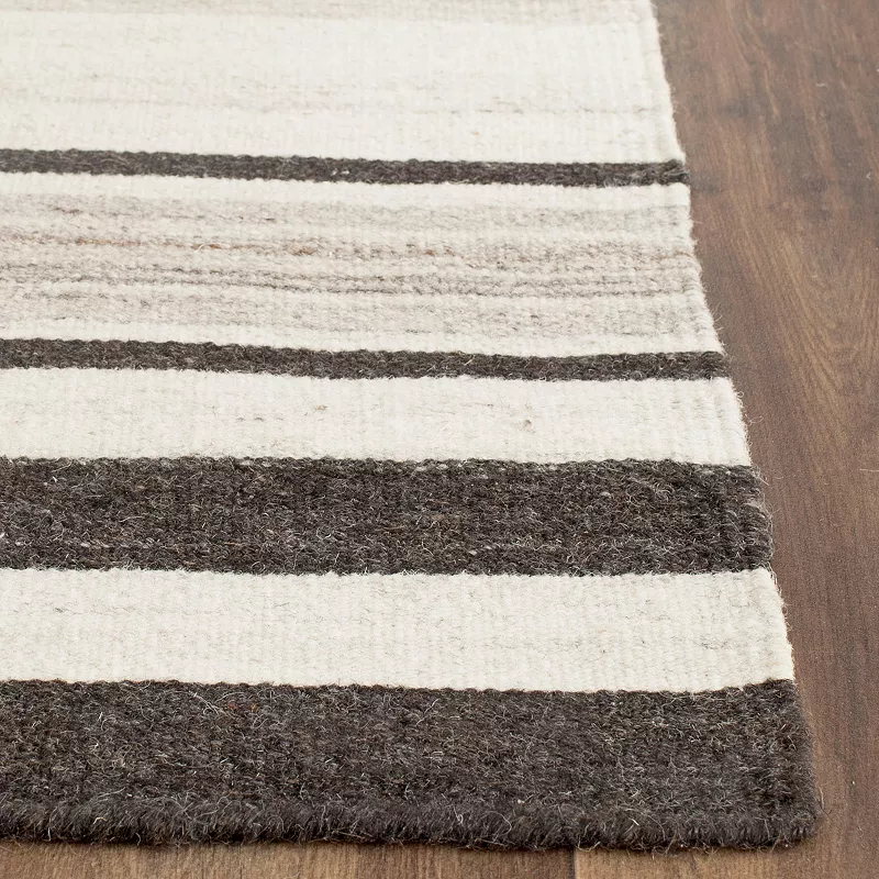 Safavieh Dhurries Stripe Handwoven Flatweave Wool Rug