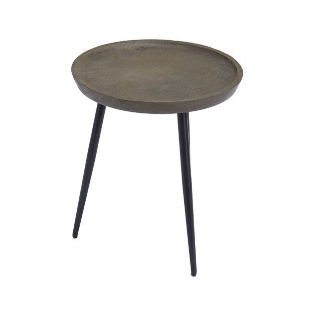 Belamy Eclectic Round Accent Table Gray Treasure Trove Accents