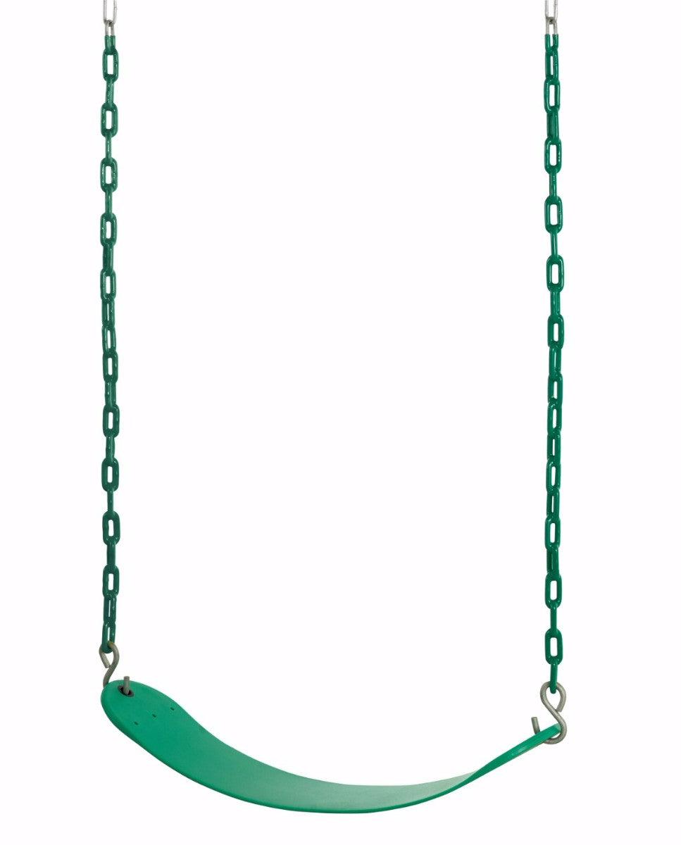 Machrus Swingan Belt Swing For All Ages - Vinyl Coated Chain - Green