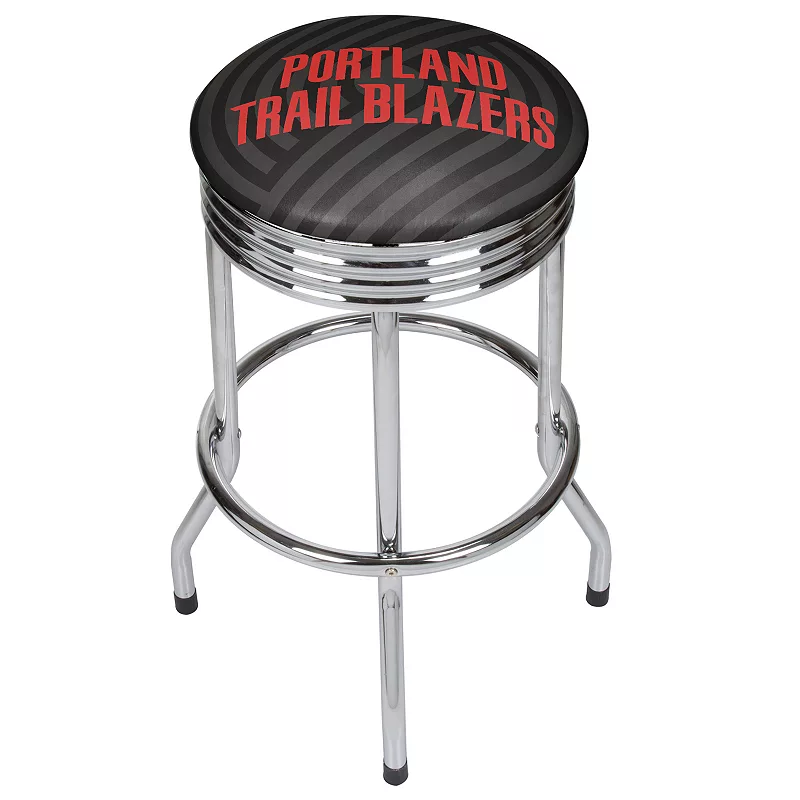 Portland Trail Blazers Padded Ribbed Bar Stool