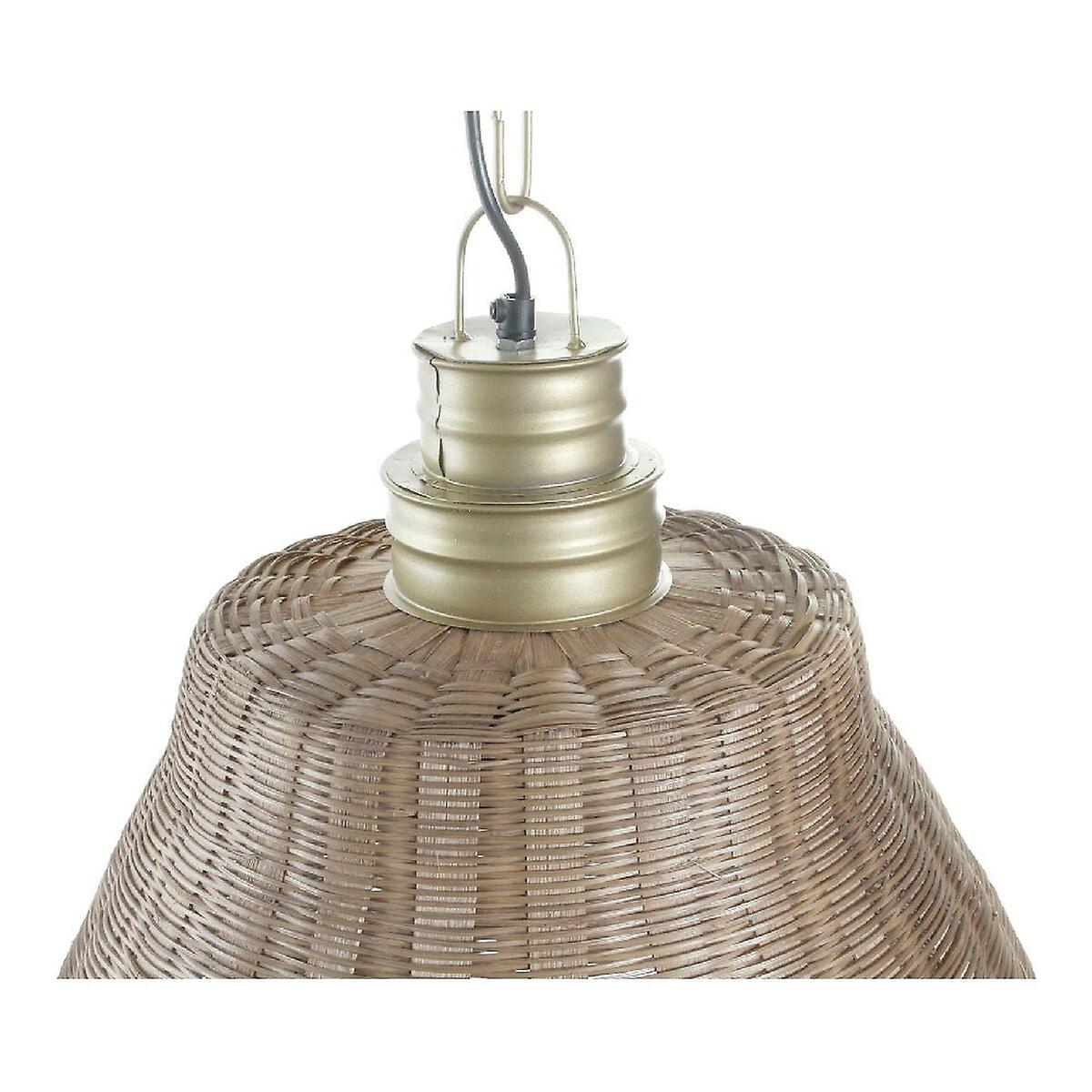 Ceiling light dkd home decor metal wicker (50 x 50 x 45 cm)