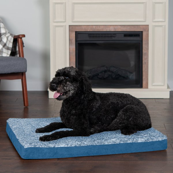 FurHaven Faux Fur and Suede Deluxe Cooling Gel Dog and Cat Mattress