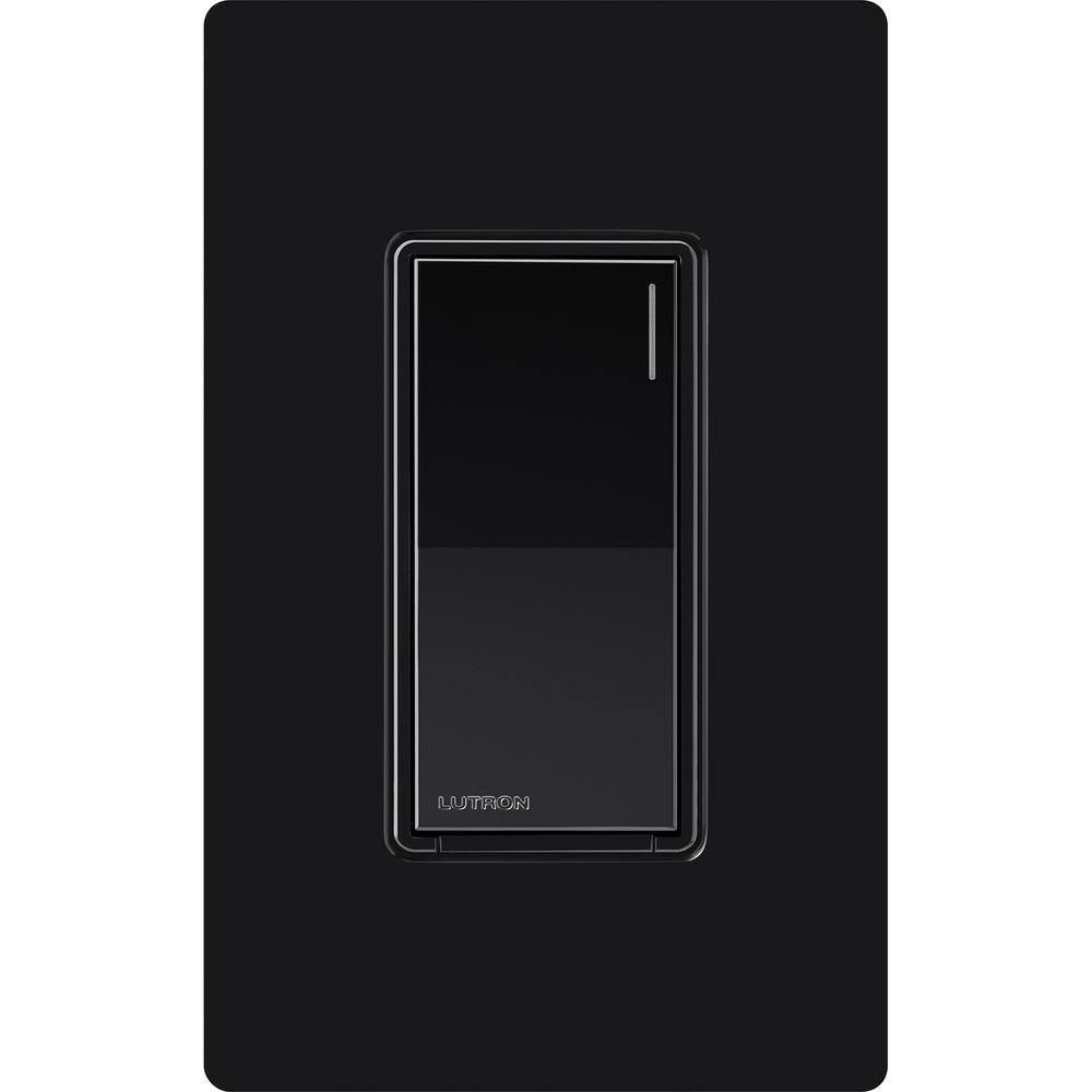 Lutron Sunnata Switch for 6A Lighting or 3A 110 HP Motor Single PoleMulti Location Black (ST-6ANS-BL) ST-6ANS-BL