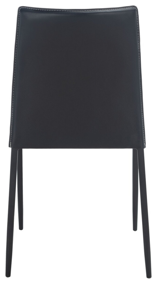 Barny Dining Chair set of 2 Black   Midcentury   Dining Chairs   by Peachtree Fine Furniture  Houzz