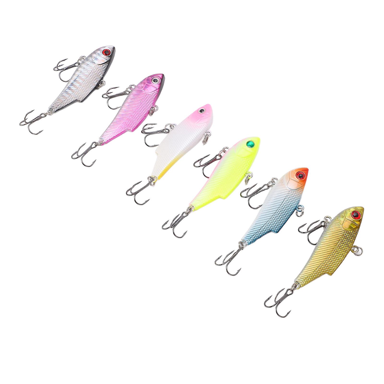 6pcs Lifelike Fishing Lure Plastic Artificial Bait Fishing Accessories For Freshwater 5.5cm