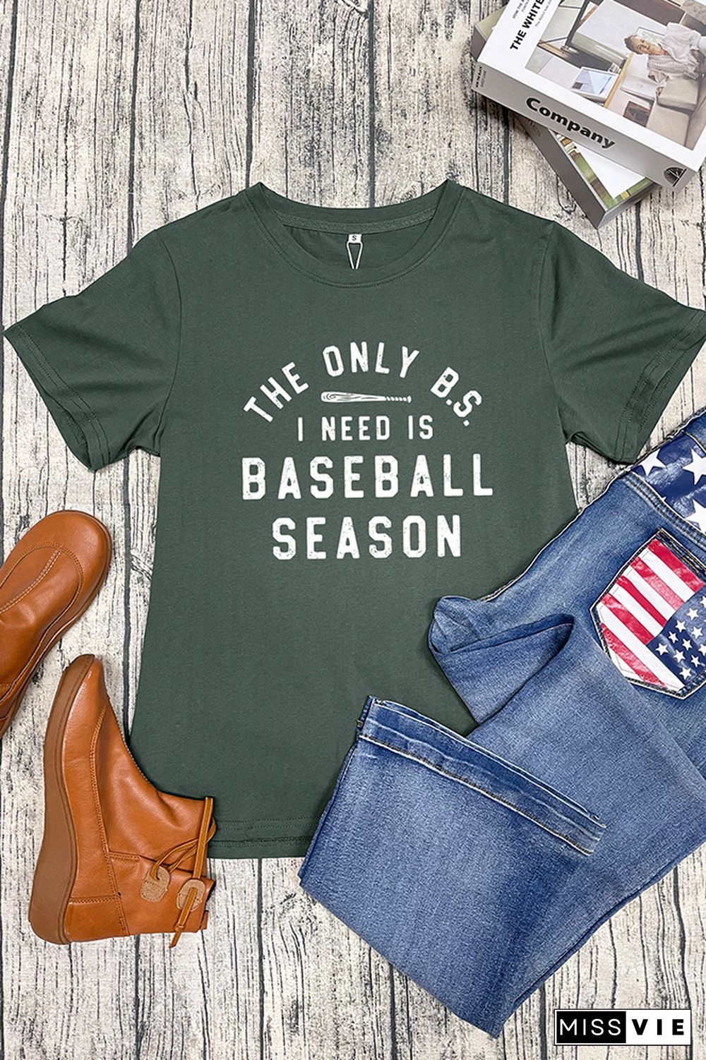 Baseball Season Print Graphic Tee