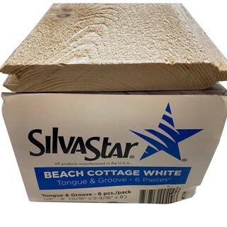 SilvaStar 6 in. x 1 in. x 8 ft. Beach Cottage White SPF Board (6 Boards Per Bundle) 0008918