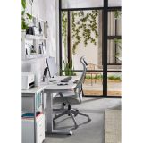 Lenzer Mesh High-Back Task Chair， Gray， BIFMA Certified