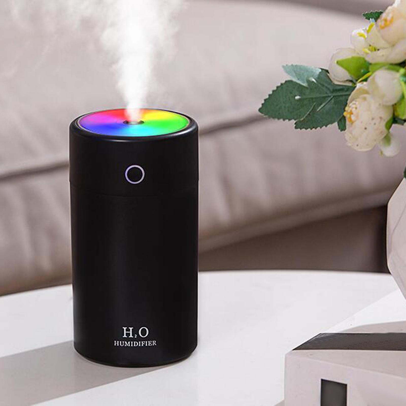 Mini Humidifier Colorful Night Light Portable Quiet Cool Mist Sprayer Home Car