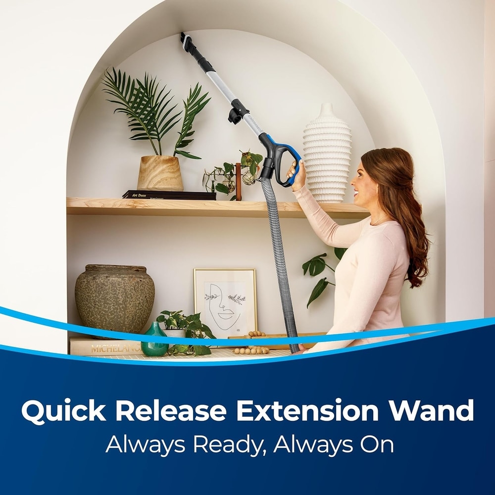 CleanView Swivel Rewind Pet Reach Vacuum Cleaner  with Quick Release Wand  Swivel Steering and Automatic Cord Rewind