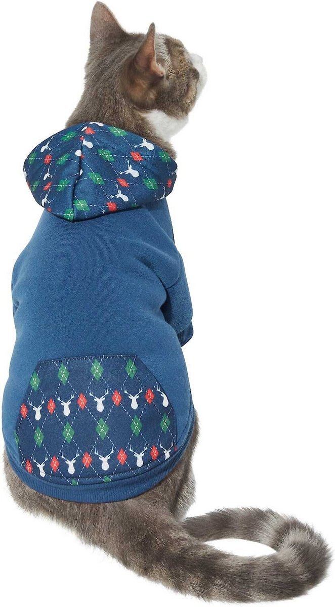 Frisco Argyle Plaid Dog and Cat Hoodie