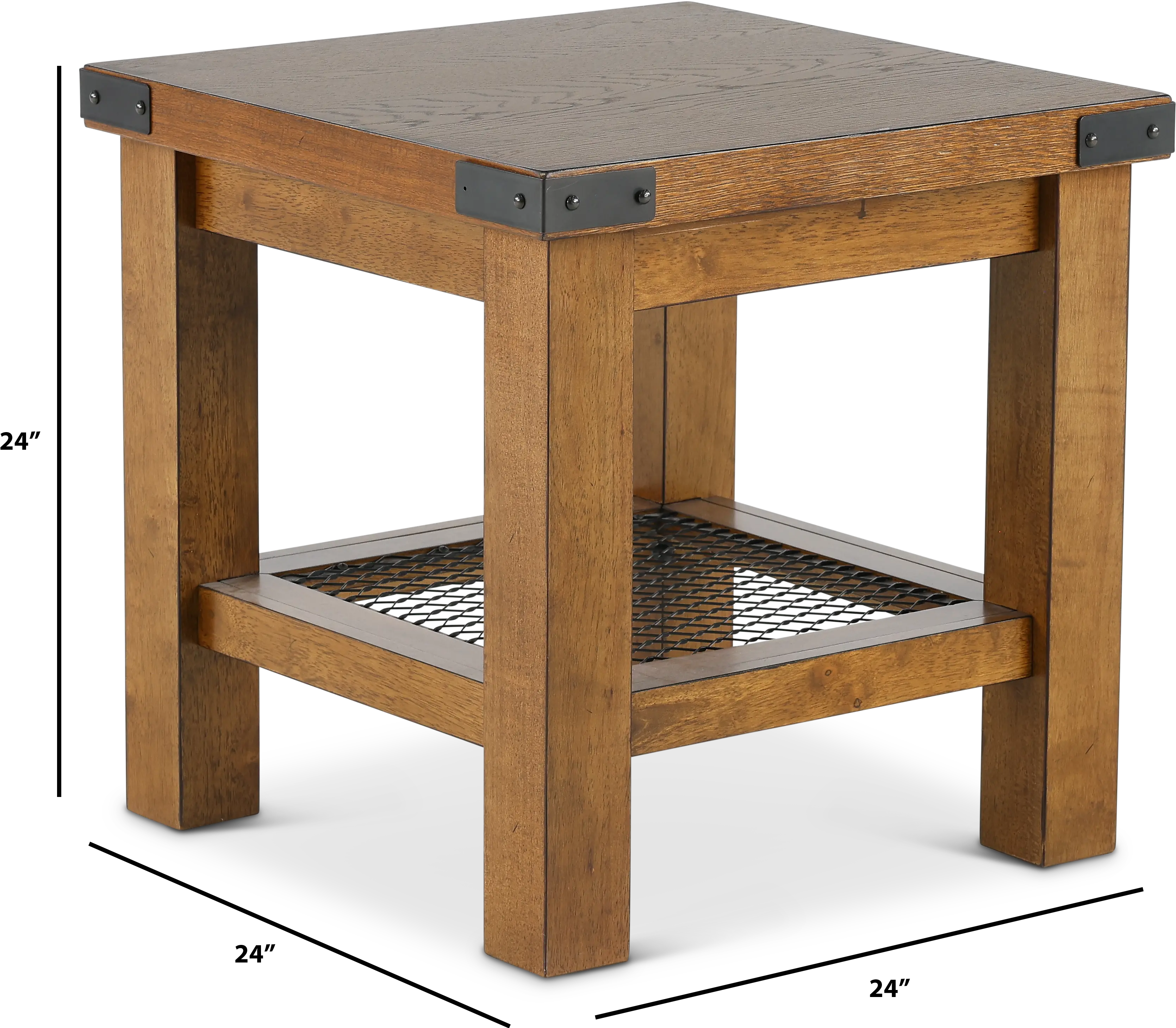 Hailee Rustic Brown End Table