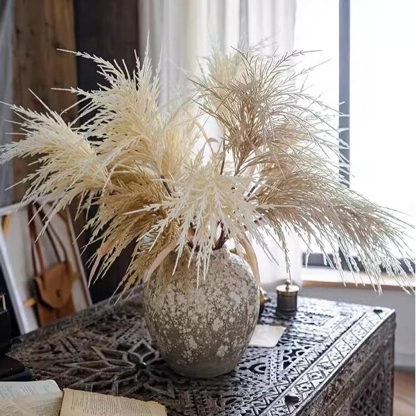 RusticReach Artificial Elegant Reed Grass Stem 39 Tall