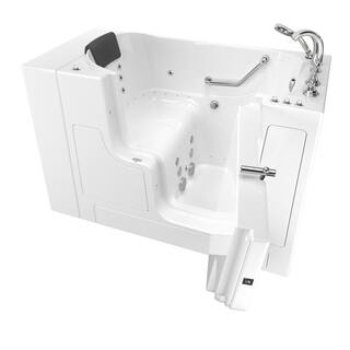 American Standard Gelcoat Premium 52 in. Right Hand Walk-in Whirlpool and Air Bathtub in White 3052OD.109.CRW-PC