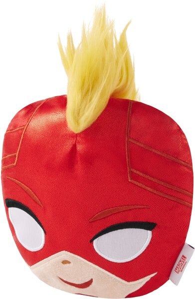 Marvel 's Captain Marvel Round Plush Squeaky Dog Toy