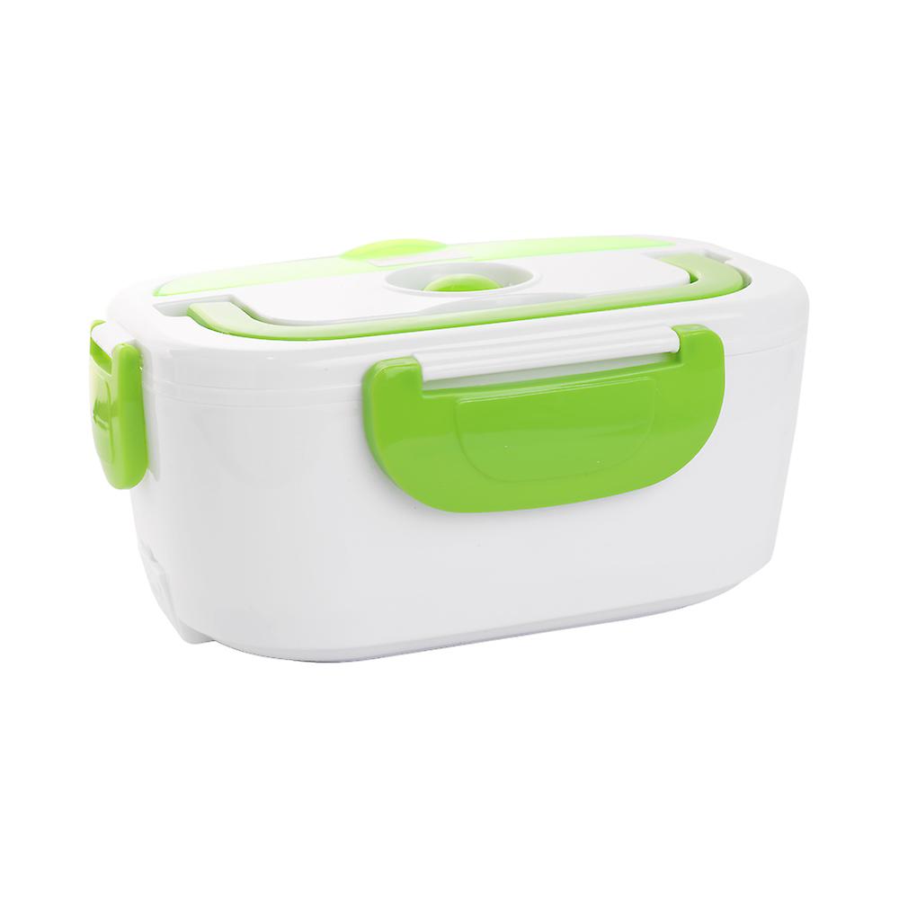 Green Us Plug Multifunctional Portable Electric Heating One-piece Separated Lunch Box Food Container Warmer With A Spoon