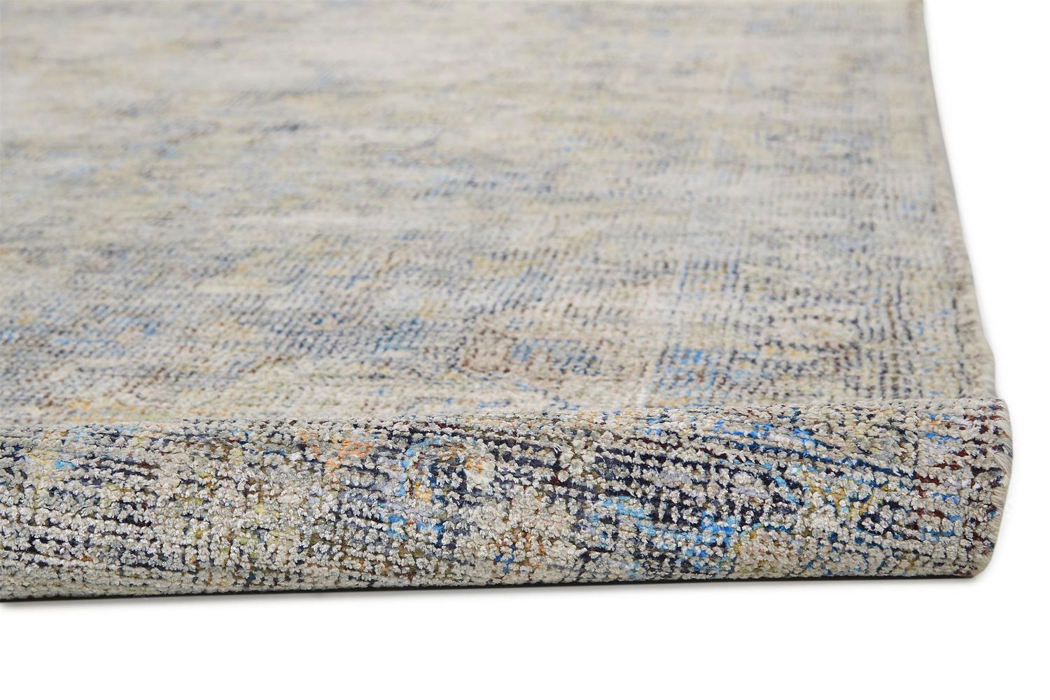 Ramey Hand Woven Blue and Gray Rug by BD Fine