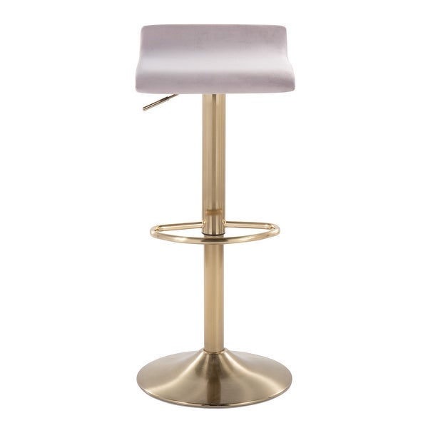 Silver Orchid Tower Ale Brushed Gold Adjustable Bar Stool (Set of 2)