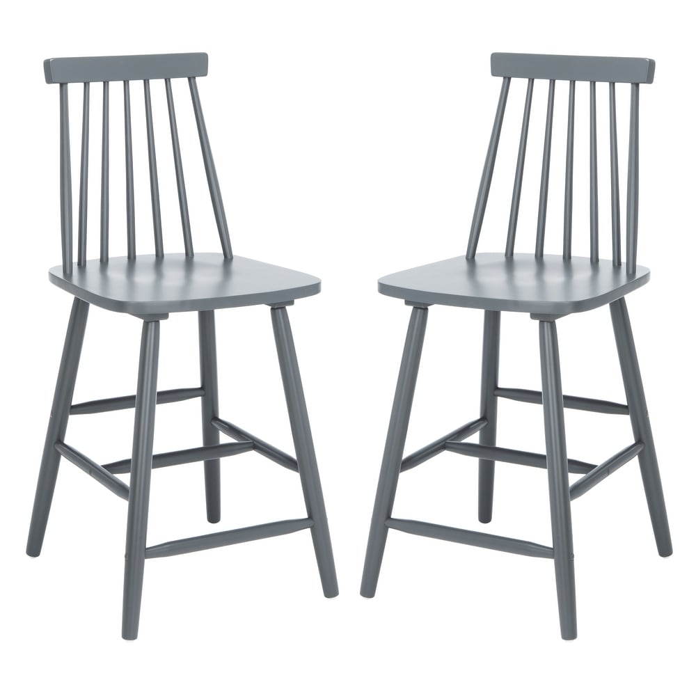 SAFAVIEH Beaufort 24 inch Spindle Farmhouse Counter Stool (Set of 2)   17.7\