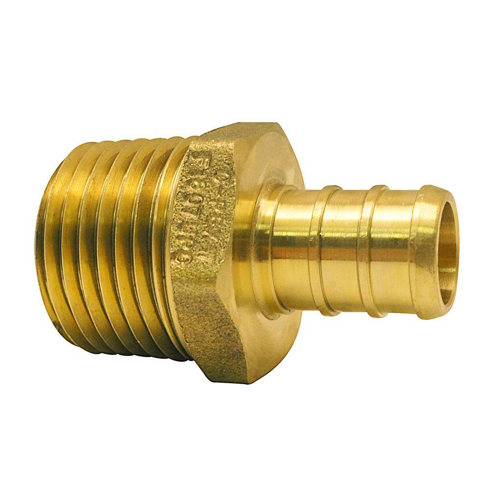 Apollo 12 in. Brass PEX-B Barb x 12 in. Male Pipe Thread Adapter APXMA1212