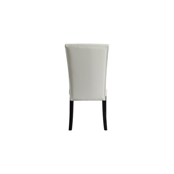 Vollardi White Dining Upholstered Side Chair， Set of 2 - 21