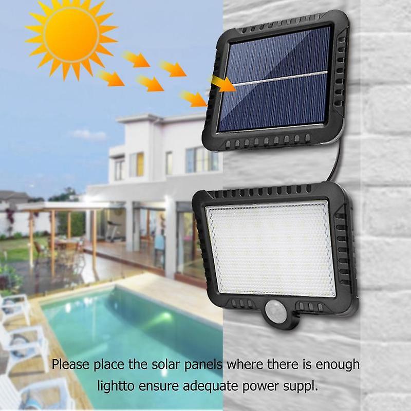 100/120 Cob Led Solar Light Outdoor Lighting Garage Security Light Pir Motion Sensor Garden Decoration Solar Wall Lamp Spotlight