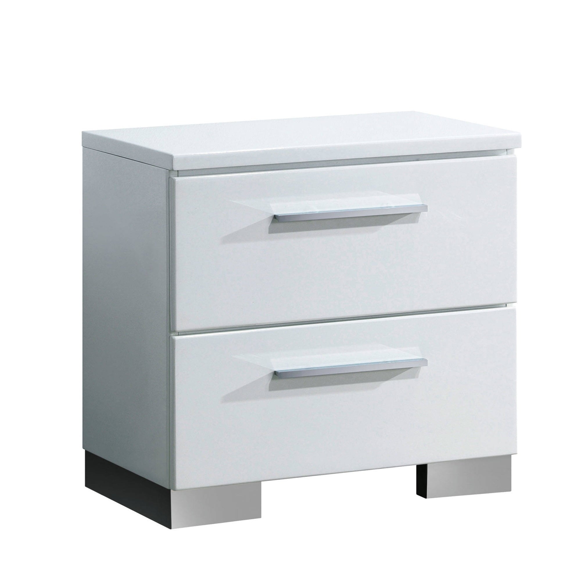 Benzara Clementine Contemporary Nightstand, White