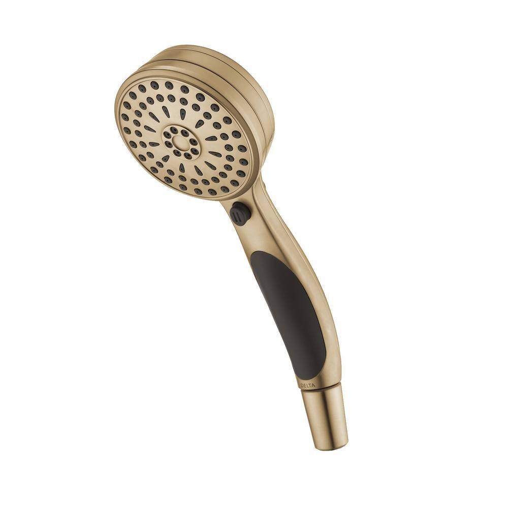 Delta ActivTouch 9-Spray Patterns 1.75 GPM 3.75 in. Wall Mount Handheld Shower Head in Champagne Bronze 59424-CZ18-PK