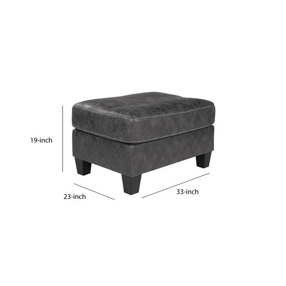 Benjara BM210844 Rectangular Ottoman with Tapered ...