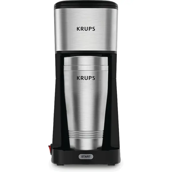 Krups Simply Brew To Go-Single-Serve Coffee Maker with Stainless Steel Travel Tumbler