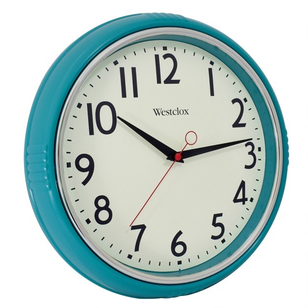 Wall Clock With Bezel Chrome Westclox