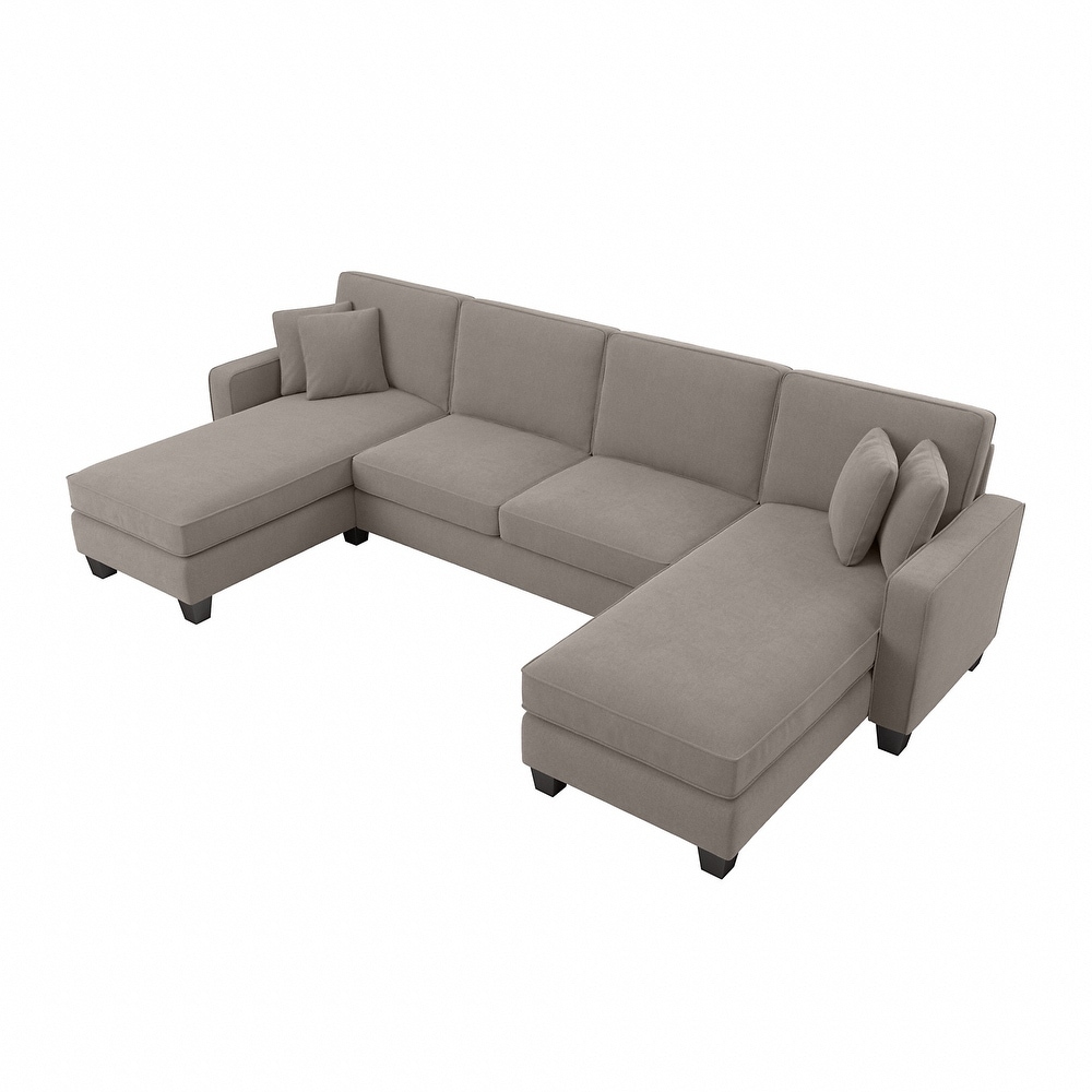 Stockton 130W Sectional Couch with Double Chaise by Bush Furniture