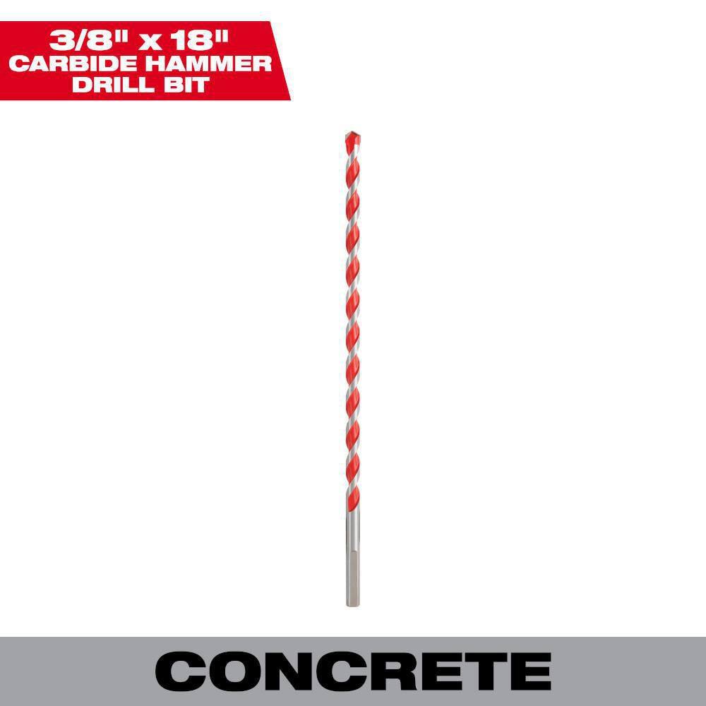 MW 38 in. x 16 in. x 18 in. Carbide Hammer Drill Bit for Concrete Stone Masonry Drilling 48-20-9023