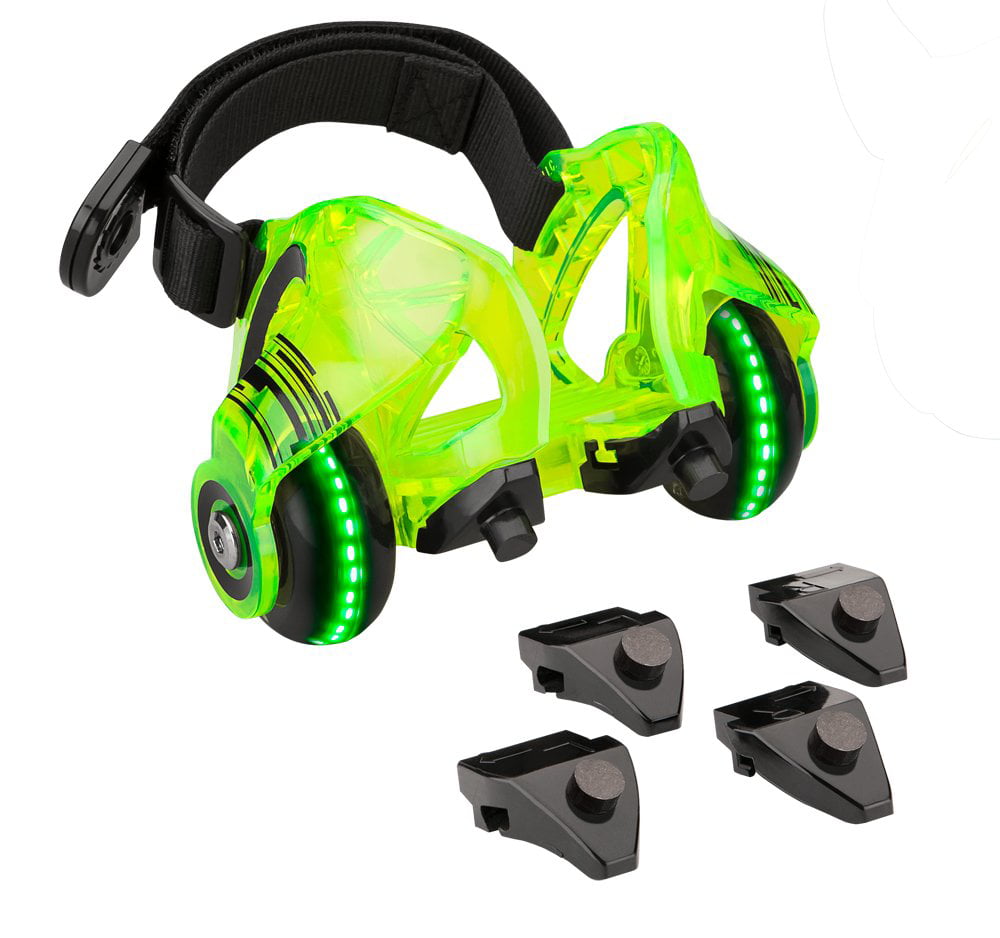 Razor Jetts DLX Heel Wheels - Neon Green， Wheeled Skate Shoes with Sparks for Kids Ages 9+， Unisex