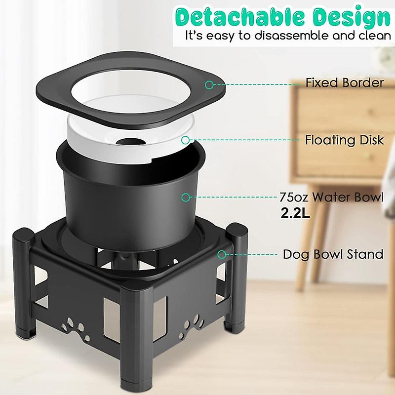 3 Height no spill dog water feeder