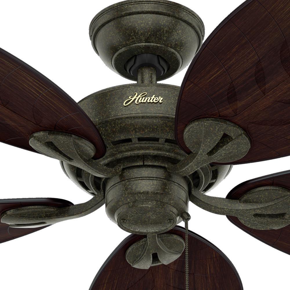 Hunter Bayview 54 in IndoorOutdoor Provencal Gold Ceiling Fan