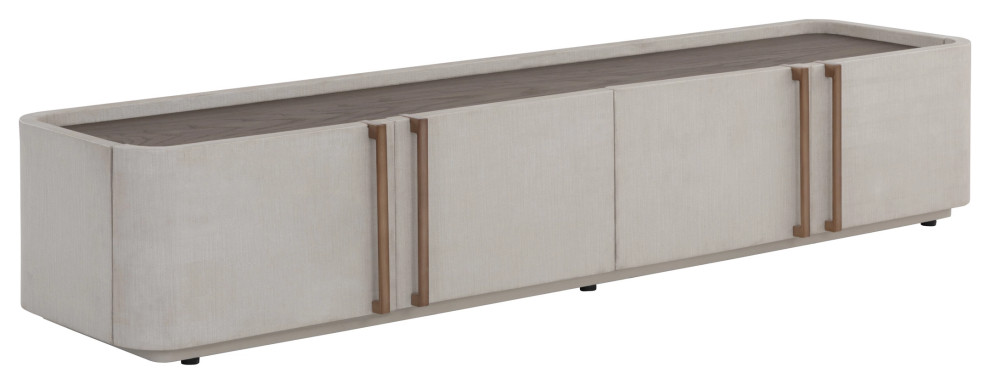 Jamille Media Console And Cabinet   Transitional   Entertainment Centers And Tv Stands   by Sunpan Modern Home  Houzz