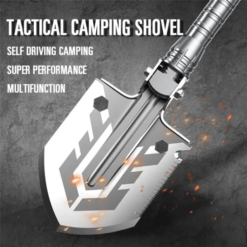 Tactical Folding Camping Shovels Survival Gear Equipment Multifunctional Camping Gear Tools Survival Shovel for Camping Hiking