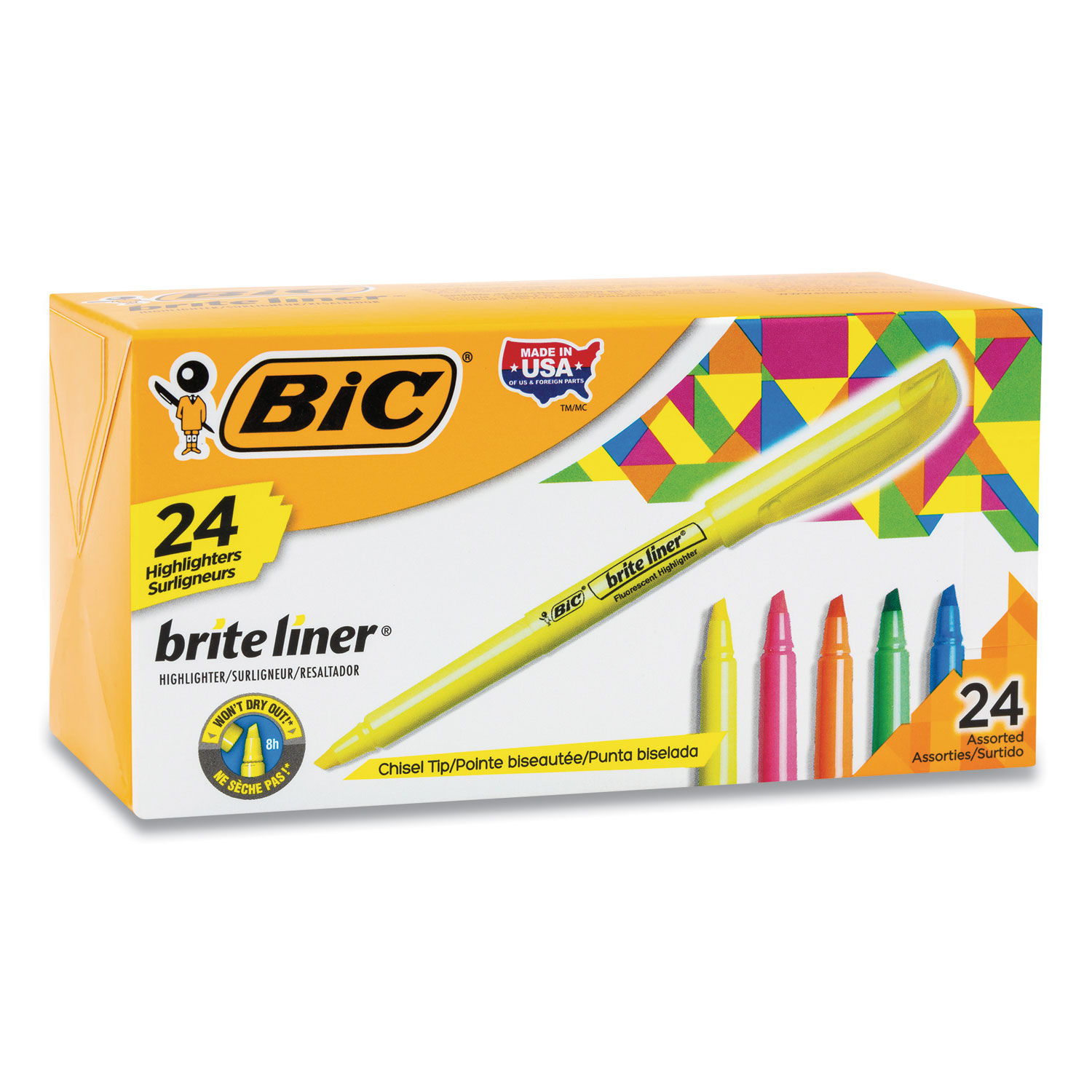 Brite Liner Highlighter Value Pack by BICandreg; BICBL241AST