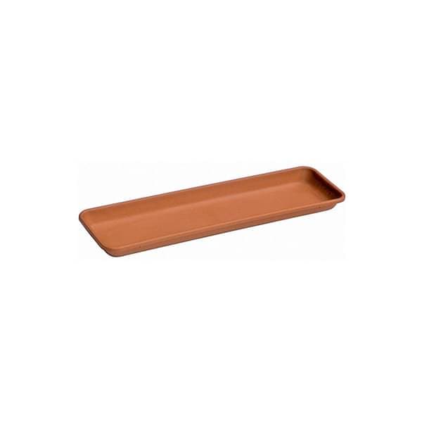 9 inch (23 cm) Rectangle Plastic Plate for 10.2 inch (26 cm) Window Garden No.1 Planter (Terracotta Color) (set of 6)