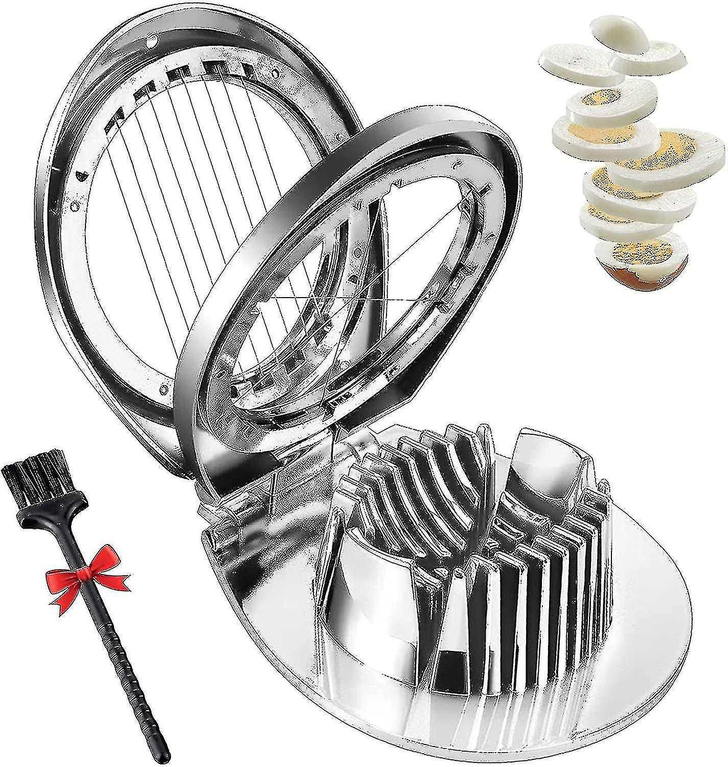 50pcs Egg Slicer Made Of Stainless Steel， 2 In 1 Slices Egg Slicer Egg Slicer Cutter Without Cleanin