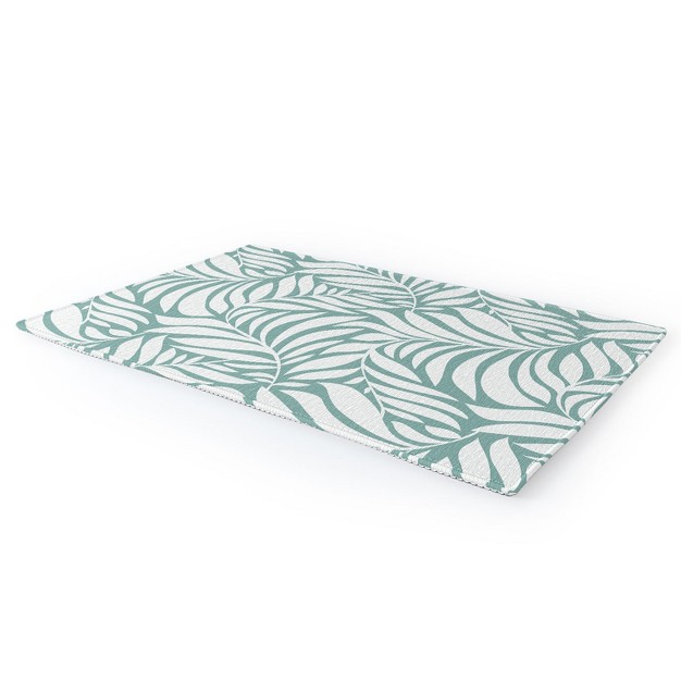 Heather Dutton Flowing Leaves Seafoam Outdoor Rug Deny Designs