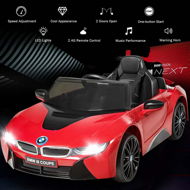 12V Licensed BMW I8 Coupe Kids Ride On Car Battery Powered Electric Vehicle with 2.4G Remote Control