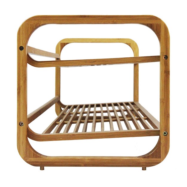 Oceanstar 2 Tier Shoe Rack Rounded