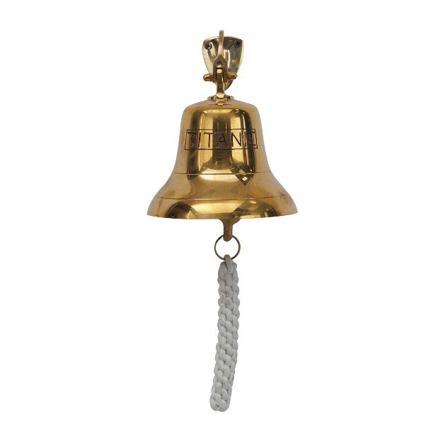 Brass Decorative Bell With Rope Detailing Olivia amp May