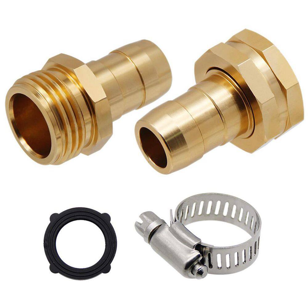 Dyiom Garden Hose Repair Connector with Clamps(2-Set) B08R3CPTSC