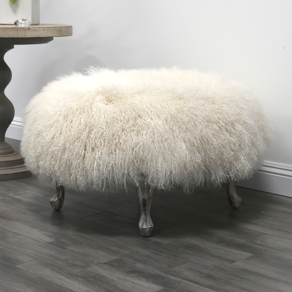 Floue Ottoman   Traditional   Footstools And Ottomans   by Haute House  Houzz