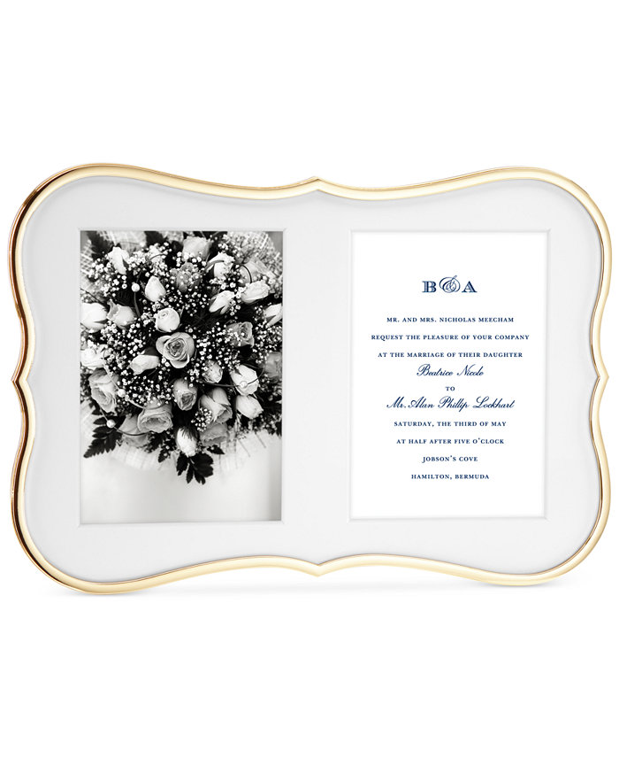 Kate Spade new york Crown Point Collection Gold-Plated Double Invitation Frame