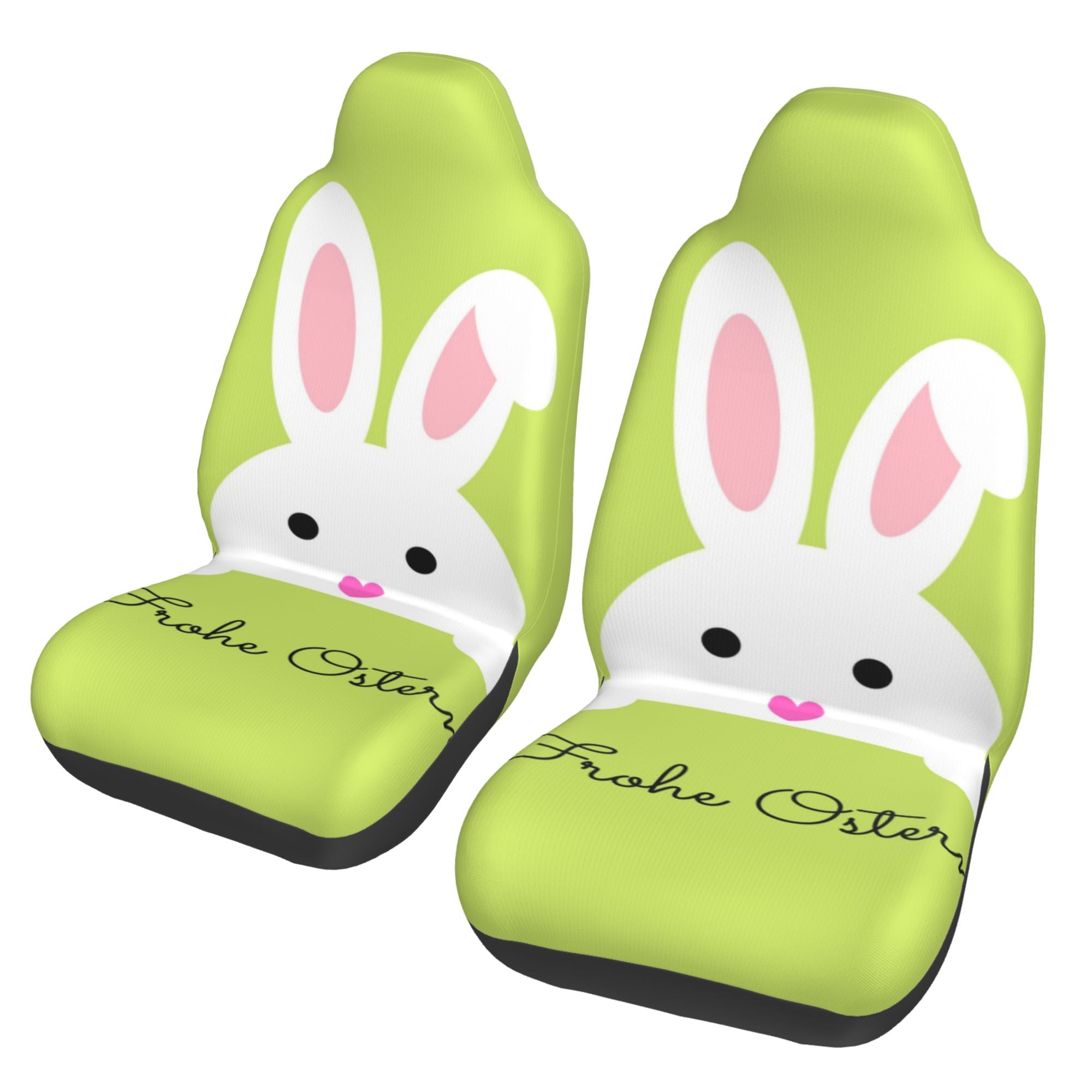 ZICANCN Car Seat Covers Front Seats Only，Easter Bunny Automotive Seat Covers Protectors for Cars Trucks Suv 2 Pack